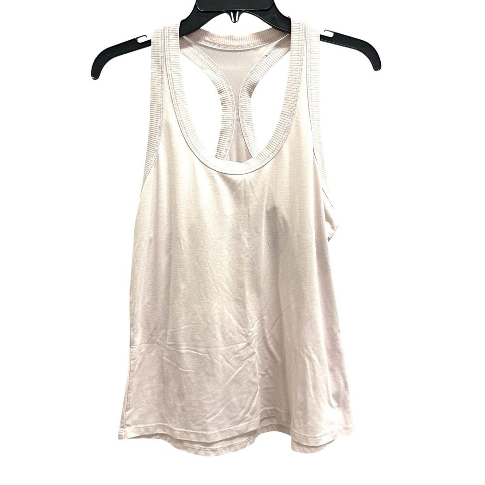 Athleta Womens Topanga Racerback Tank Top Mesh Back Panel Pink Size Med